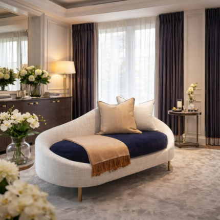 Contemporary Dual-Tone Chaise Longue